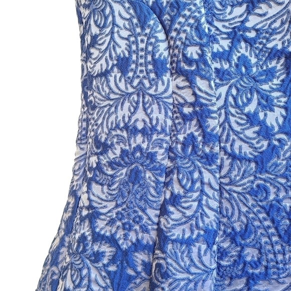 Betsey Johnson Brocade Dress, Sleeveless, Blue, Nordstrom's, Size XS - Picture 5 of 12
